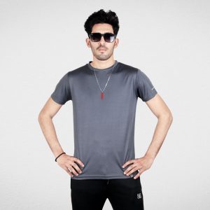 Quick Dry Half Sleeves T-Shirt - Grey Mesh