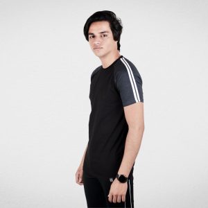 black tshirt with tapping - brocode clothing