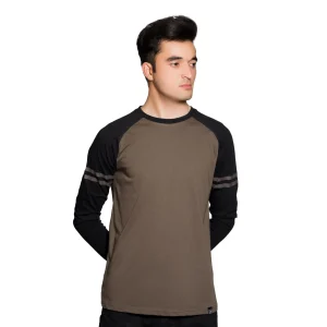 brown & black full arm t-shirt 2