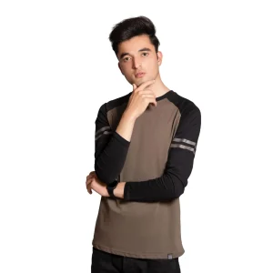 brown & black full sleeve t-shirt 3
