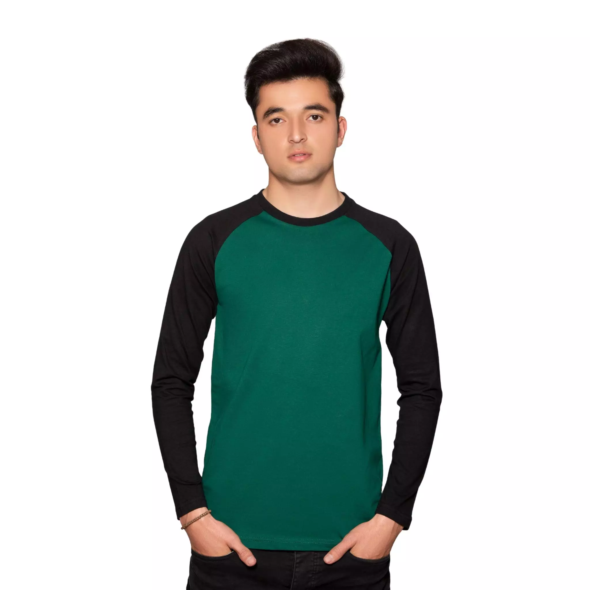 green and black full sleeve t-shirt - brocode