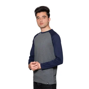 grey and navy raglan t-shirt for men 3 - brocode